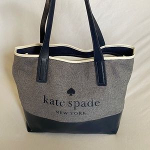 Kate Spade Navy Canvas Tote
